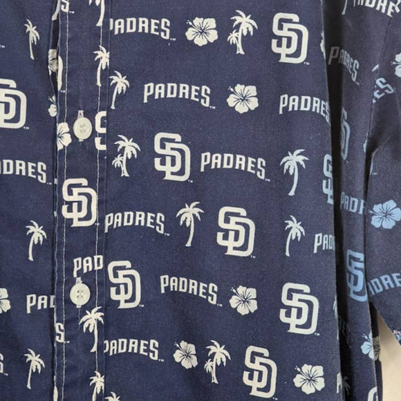SAN DIEGO PADRES XL Hawaiian Shirt MLB Short Sleeve - Picture 2 of 6